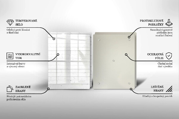 Üveg vágódeszka Modern világos táblák