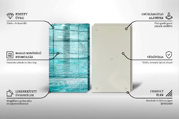 Üveg vágódeszka Vintage fa táblák