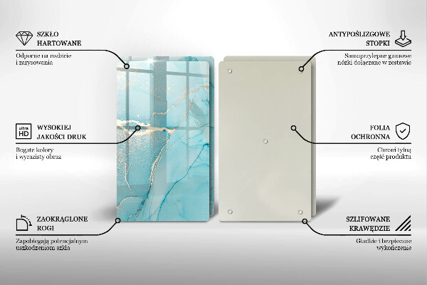 Üveg vágódeszka Kő absztrakció