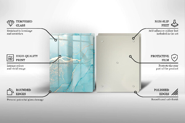 Üveg vágódeszka Kő absztrakció