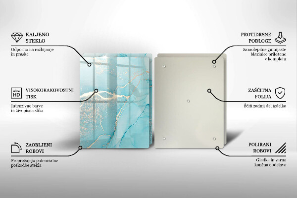 Üveg vágódeszka Kő absztrakció