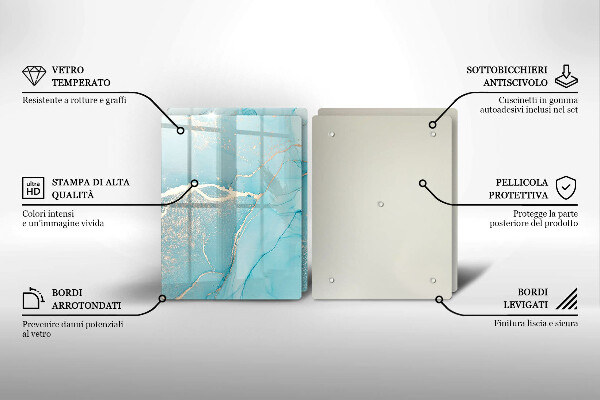 Üveg vágódeszka Kő absztrakció