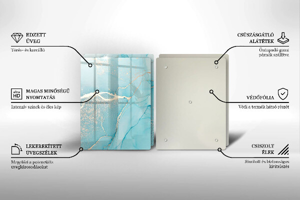 Üveg vágódeszka Kő absztrakció