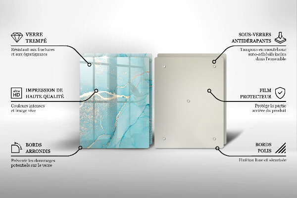 Üveg vágódeszka Kő absztrakció