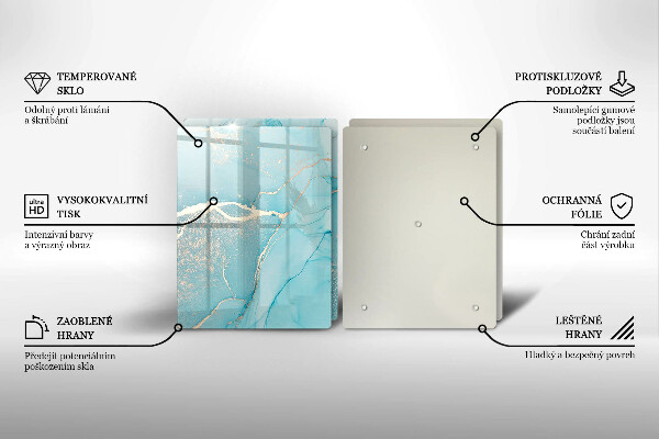 Üveg vágódeszka Kő absztrakció