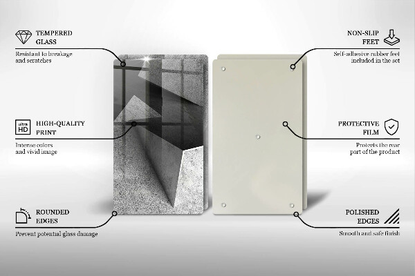 Üveg vágódeszka Konkrét absztrakció