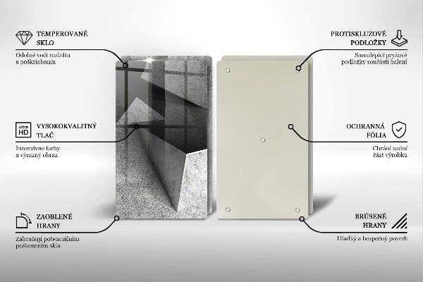 Üveg vágódeszka Konkrét absztrakció