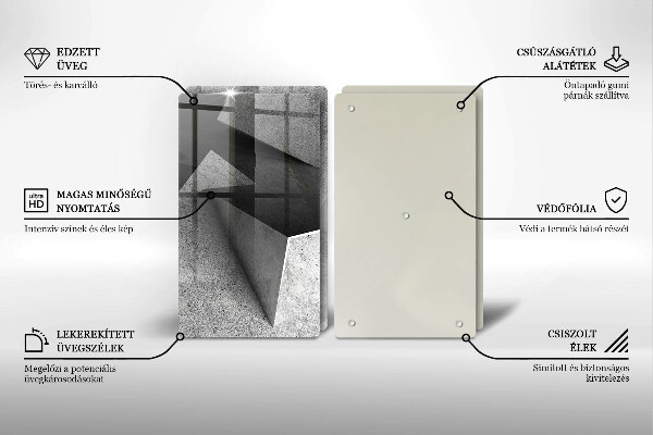 Üveg vágódeszka Konkrét absztrakció