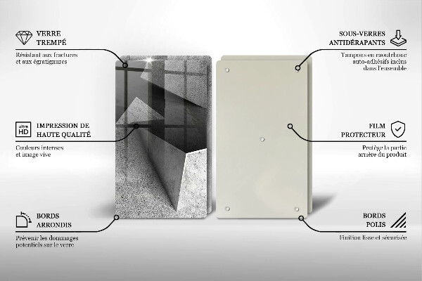 Üveg vágódeszka Konkrét absztrakció