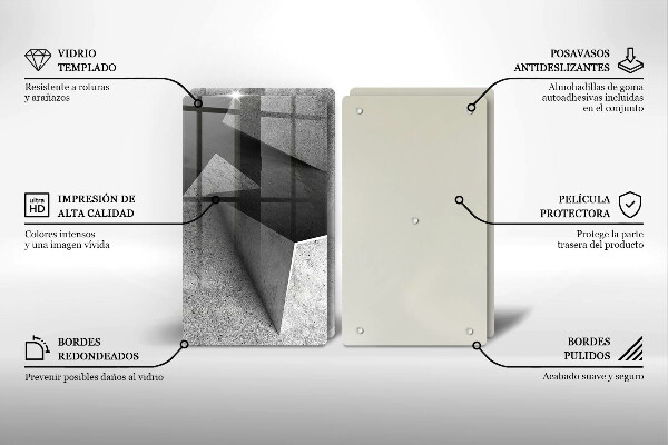 Üveg vágódeszka Konkrét absztrakció