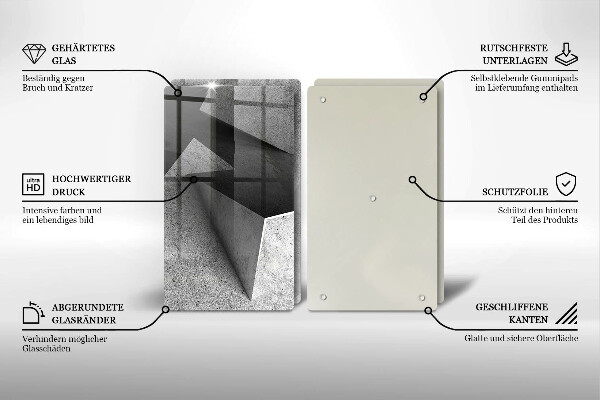 Üveg vágódeszka Konkrét absztrakció