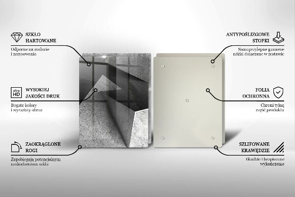 Üveg vágódeszka Konkrét absztrakció