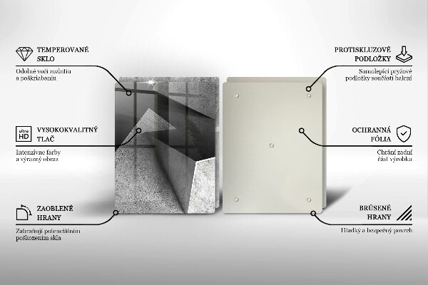 Üveg vágódeszka Konkrét absztrakció