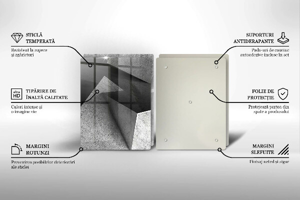 Üveg vágódeszka Konkrét absztrakció