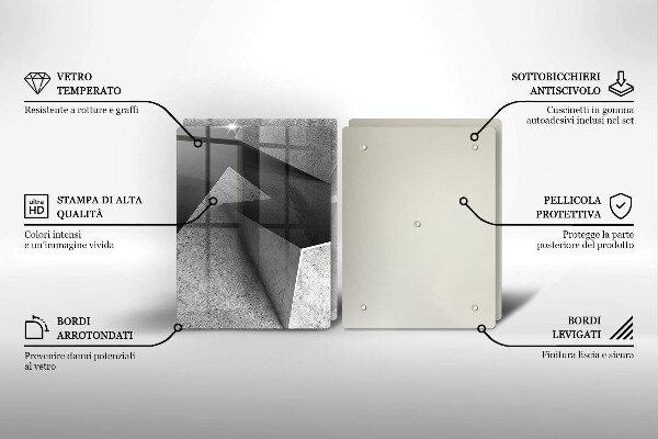 Üveg vágódeszka Konkrét absztrakció