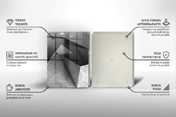 Üveg vágódeszka Konkrét absztrakció