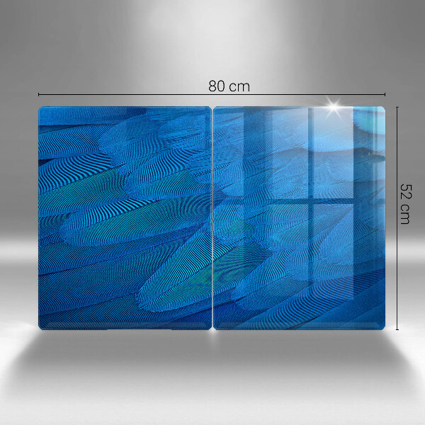 Üveg vágódeszka Madártollak