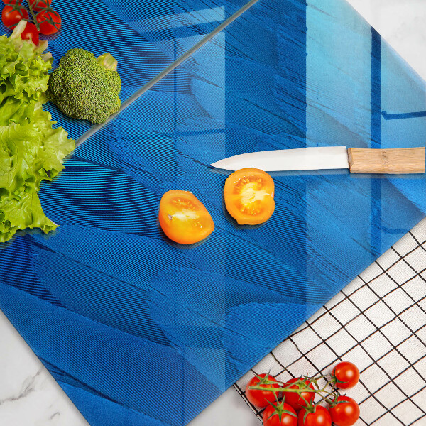 Üveg vágódeszka Madártollak