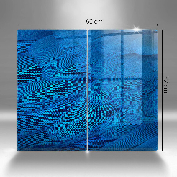 Üveg vágódeszka Madártollak