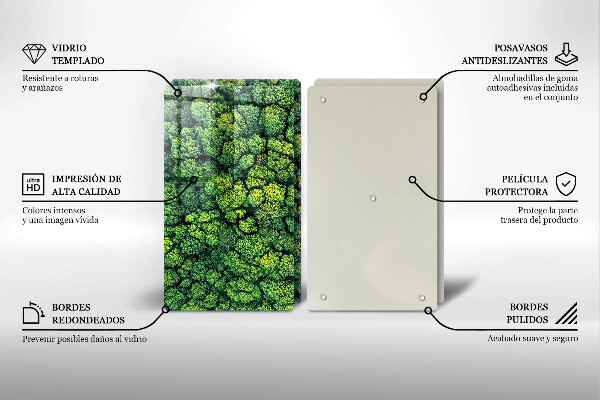 Üveg vágódeszka Természet moha növény