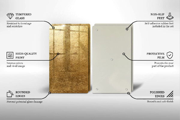 Üveg vágódeszka Arany textúra háttér