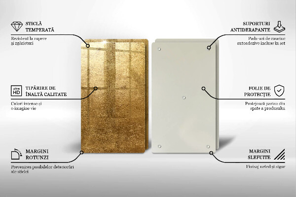 Üveg vágódeszka Arany textúra háttér