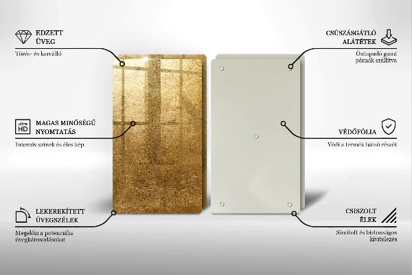 Üveg vágódeszka Arany textúra háttér