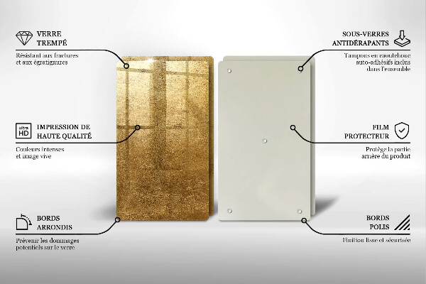 Üveg vágódeszka Arany textúra háttér