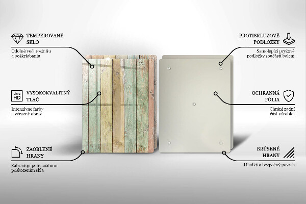 Üveg vágódeszka Színes vintage táblák