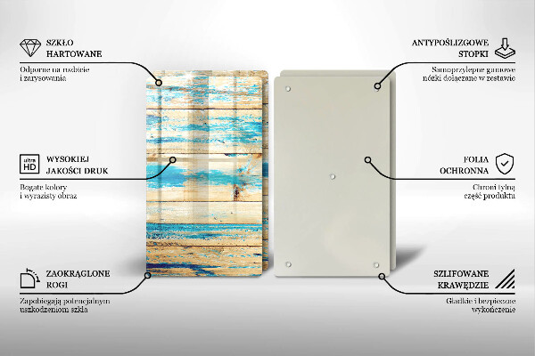 Üveg vágódeszka Retro fa táblák