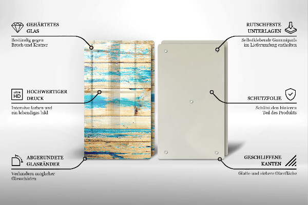 Üveg vágódeszka Retro fa táblák