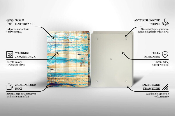 Üveg vágódeszka Retro fa táblák