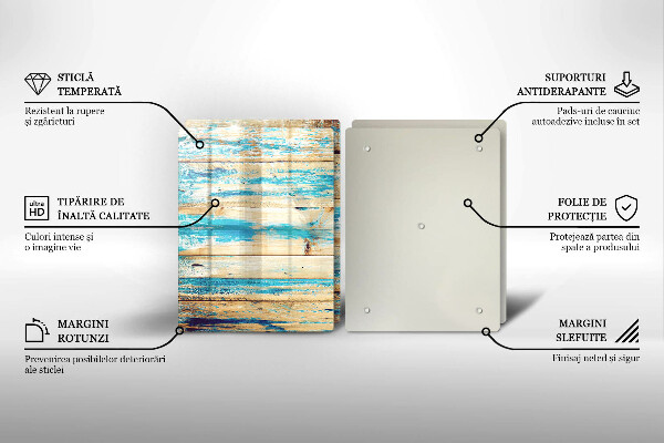Üveg vágódeszka Retro fa táblák