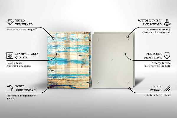 Üveg vágódeszka Retro fa táblák