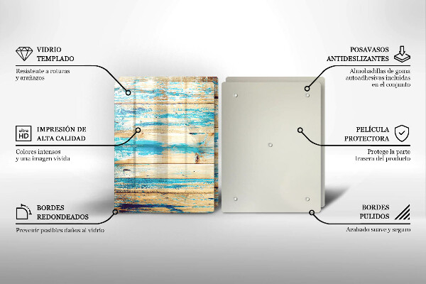 Üveg vágódeszka Retro fa táblák