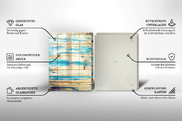 Üveg vágódeszka Retro fa táblák