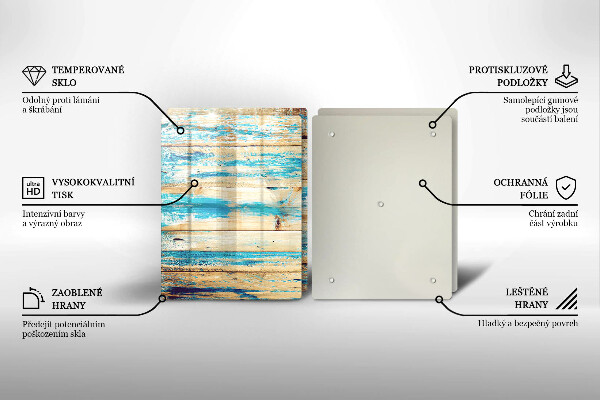 Üveg vágódeszka Retro fa táblák