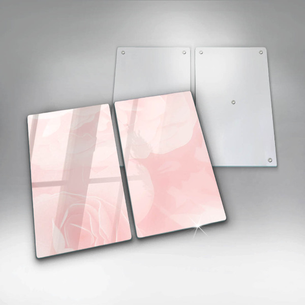 Üveg vágódeszka Pasztell rózsák háttér