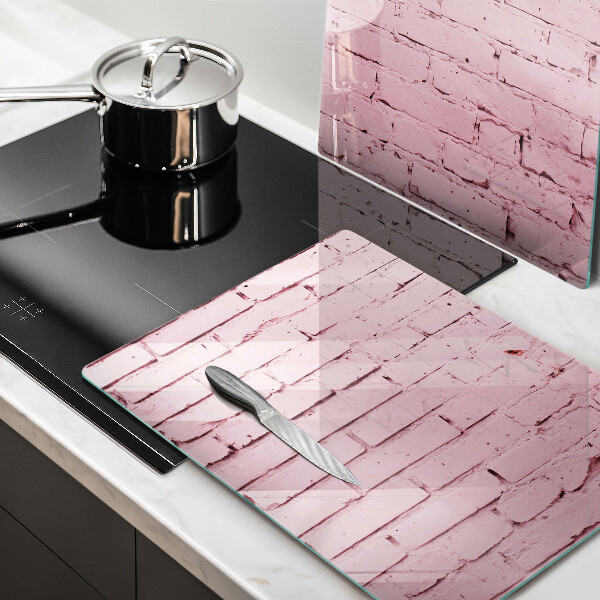 Üveg vágódeszka Pasztell téglafal