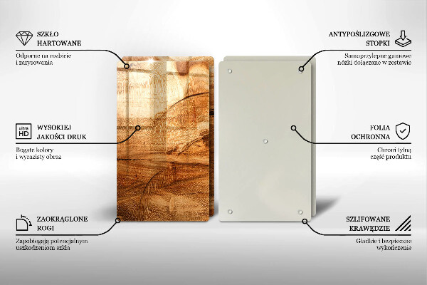 Üveg vágódeszka Fa tábla textúra