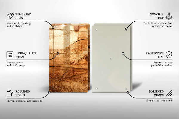 Üveg vágódeszka Fa tábla textúra