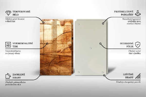 Üveg vágódeszka Fa tábla textúra