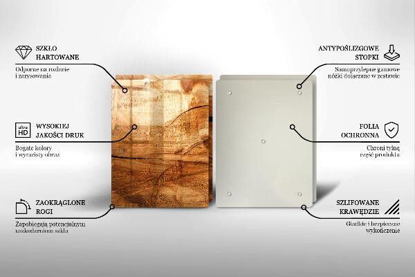 Üveg vágódeszka Fa tábla textúra