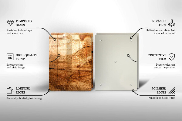 Üveg vágódeszka Fa tábla textúra