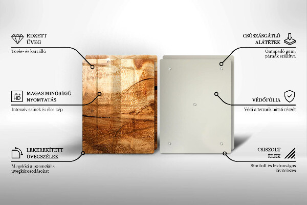 Üveg vágódeszka Fa tábla textúra