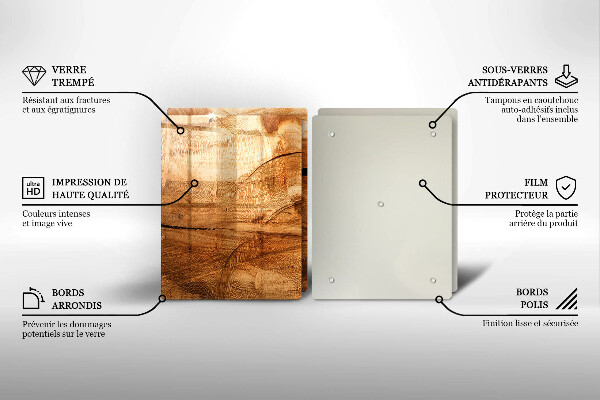 Üveg vágódeszka Fa tábla textúra