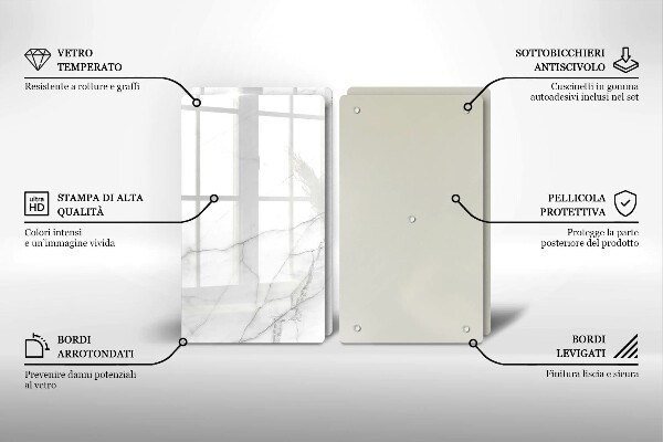 Üveg vágódeszka Márvány kő háttér