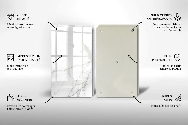 Üveg vágódeszka Márvány kő háttér