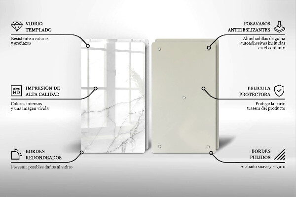 Üveg vágódeszka Márvány kő háttér