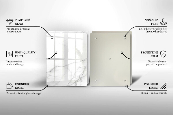 Üveg vágódeszka Márvány kő háttér